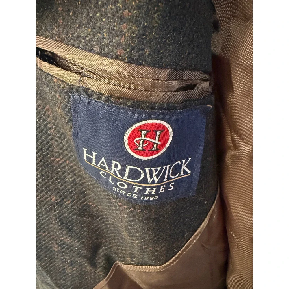 Hardwick Clothes Mens 42R Brown Plaid 3 Button Blazer Sport Coat Tailored in USA